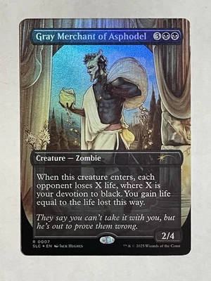Magic the Gathering Secret Lair Encyclopedia FOIL Gray Merchant Of Asphodel - Image 1 of 4