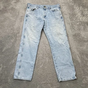 Wrangler Jeans Herren 38x30 Blau Cowboy Schnitt Relaxed Fit Denim Baumwolle Workwear - Bild 1 von 10