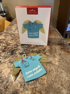 2024 Hallmark Keepsake Ornament SOME ANGELS WEAR SCRUBS NURSE Hospital - Picture 1 of 7