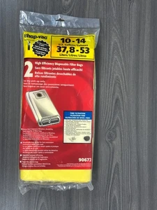 Shop Vac Typ I 10-14 Gallonen Hocheffiziente Einweg-Vakuumfilterbeutel 90672 - Bild 1 von 11