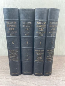 Williams Annotated Code of Tennessee 1934 4 Volumes Bobbs-Merrill - Bild 1 von 8