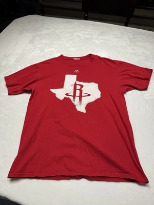 Houston Rockets James Harden 13 Majestic Camiseta Para Hombres NBA Roja Gráfica Camiseta Foto 1 de 2