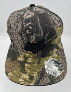 Fox Racing Black Embroidered Logo Camo Baseball Cap Hat Snapback Ajustable - Picture 1 of 10
