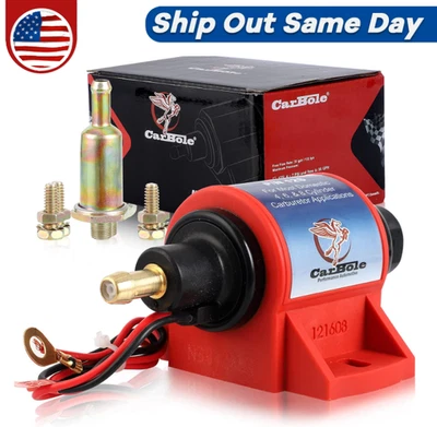 Micro Bomba de Combustible Electrica Gasolina Universal 5/16 Pulgadas de Entrada - Image 1 of 4