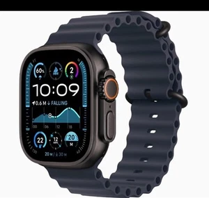 🔥Apple Watch Ultra 2 49mm M/L Titanium Black Case Cellular | Blue Ocean Band 🔥 - Zdjęcie 1 z 7