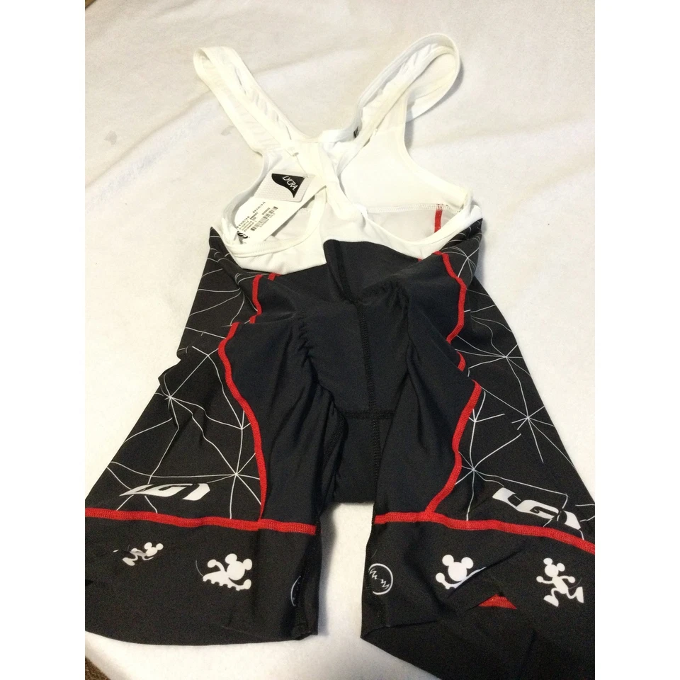 Женские велосипедные шорты-комбинезон Louis Garneau размер Large черные красные Mickey Mouse - Изображение 1 из 4