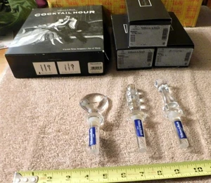 VILLEROY & BOCH Crystal Set Tibet Pearl Pebble CRYSTAL Bottle Stoppers Open box - Picture 1 of 13