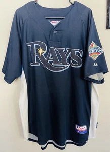 Majestic Tampa Bay Rays 2008 World Series commemorative Jersey Size Extra Large - Picture 1 of 10