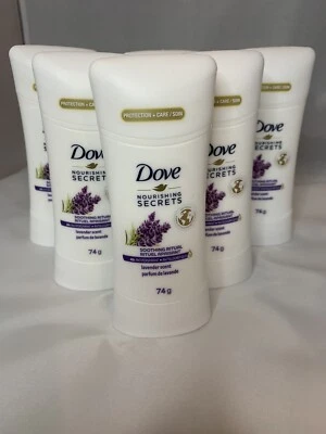 Paquete de 6 desodorantes antitranspirantes Dove Advanced Care para mujer aroma lavanda Foto 1 de 4