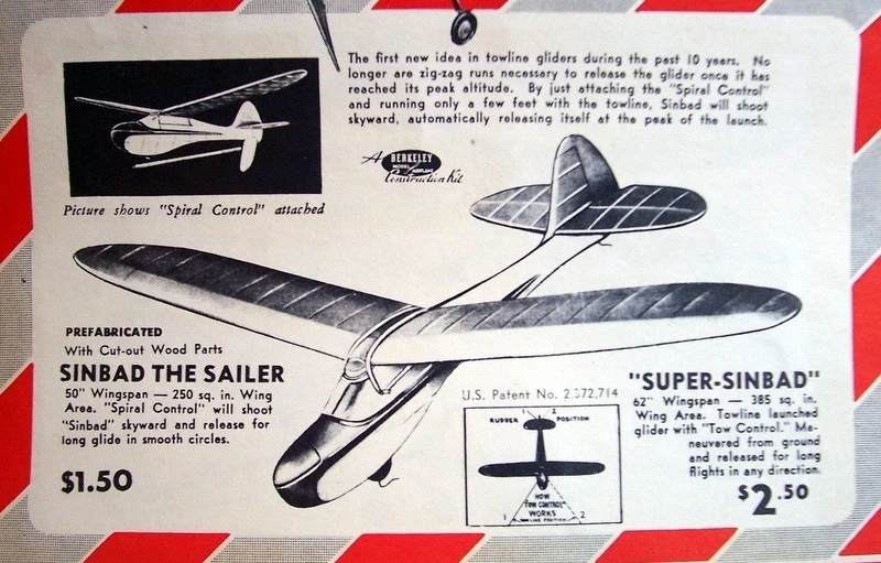 Berkeley SINBAD 93 PLAN + PARTS PATTERNS Enlarged to 93” From SINBAD 40” PLAN - Image 1 of 4