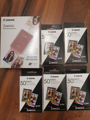 Canon Zoemini Mini Photo Printer Fotodrucker Rose Gold White 250x Paper Neu - Bild 1 von 2