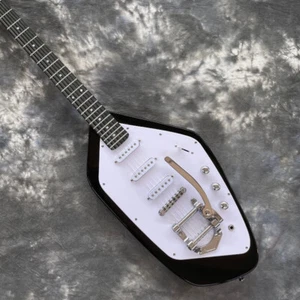 Black White Phantom Pentagon Electric Guitar SSS Pickups Chrome Part 12 String - Picture 1 of 6