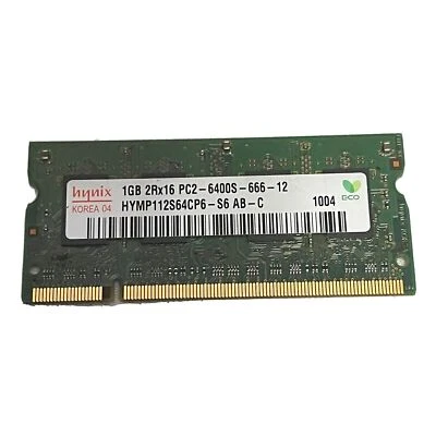 HYMP112S64CP6-S6 HYNIX Computer MEMORY 1GB 2RX16 PC2-6400S-666-12 Card Tested - Image 1 of 3