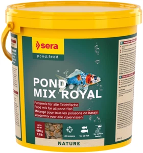 3,8 Liter sera Pond Mix Royal Fischfutter Mix aus Flocken, Granulaten, Gammarus  - Bild 1 von 2