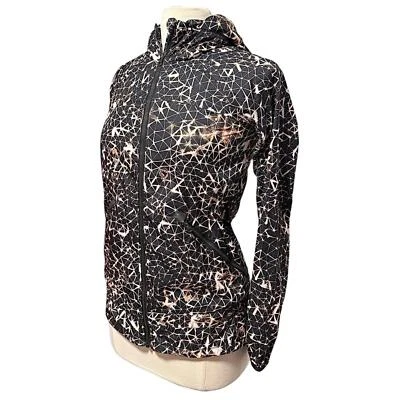 Chaqueta de Lluvia Lululemon Miss Misty Negra Cremallera Completa Ligera con Capucha Talla 2 Foto 1 de 4