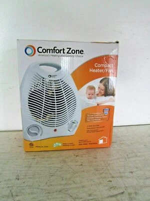 Calentador Portátil Eléctrico Forzado por Ventilador Comfort Zone CZ40 1500W con Termostato Blanco Foto 1 de 3