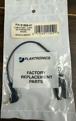 Plantronics 61866-01 Quick Disconnect to 2.5mm Sub-Mini Male Cable Adapter - Image 1 of 3