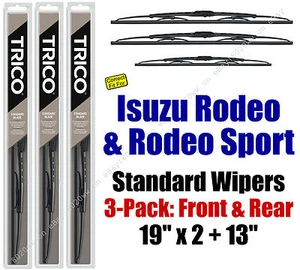 Wipers - 3pk Front Rear Standard 1998-2004 Isuzu Rodeo/Rodeo Sport 30190x2/130 - Picture 1 of 1