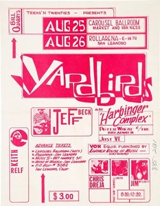 1966 YARDBIRDS KONZERT POSTER WANDKUNSTDRUCK JIMMY SEITE 1. KONZERT JEFF BECK - Bild 1 von 1