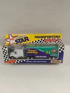 MATCHBOX 1995 SUPER STARS TRANSPORTER #71 VERMONT TEDDYBÄR MIT FAHRER K.LEPAGE - Bild 1 von 6