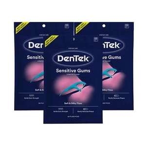 DenTek Comfort Clean Floss Picks for Sensitive Gums 450 Count Pack of 3 - Picture 1 of 8
