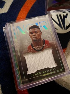 21-22 Noir Jumbo Zion Williamson Rookie /99 Worn Jersey - Rare