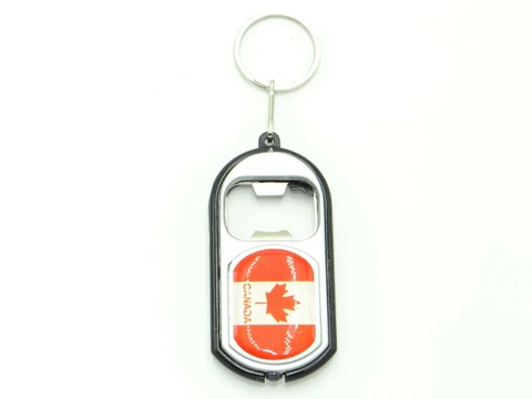 Country Flag Bottle Opener LBO Metal KeyChain Key Chains with Flash Light - New Cover