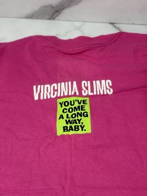 Camiseta Promocional Virginia Slims Cigarettes Años 90 Talla Única Rosa Fumar Foto 1 de 4