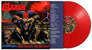 SAXON LP Unleash The Beast RED VINYL 2025 180 Gram Numbered 1500 Made Audiophile - Picture 1 of 5