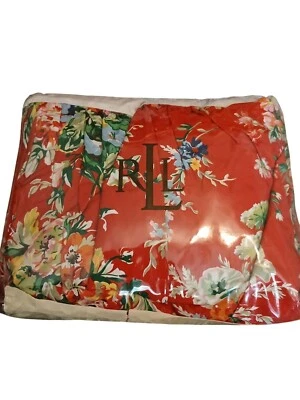 Ralph Lauren Queen Bedskirt Belle Harbor Floral Pattern Red Multicolor EUC RARE - Image 1 of 4