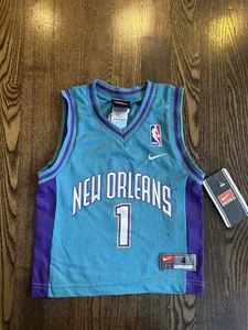 Rare NWT Nike BARON DAVIS #1 New Orleans Hornets Jersey Toddler 4T - Picture 1 of 6