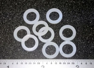 PLAIN FLAT WASHERS 5/16" HOLE X 1/2" OD X 1/16" THICK NYLON - 100 pcs - Picture 1 of 1