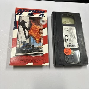 Action USA VHS 80’s Cult Classic Stuntman Movie Film 1989 U.S.A. IMPERIAL - Picture 1 of 5