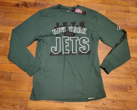 NWT Men's Majestic Brand New York Jets Medium Long Sleeve Shirt New With Tags Cover