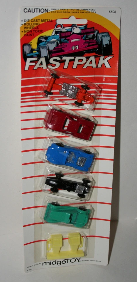 Juego de 6 piezas Fast Pak Midgetoy Diecast Pack Nuevo de Lote Antiguo Sin usar, en caja 1960-70 Coche de Juguete Adulto Foto 1 de 1