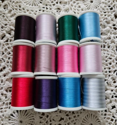 Sulky Rayon 40 Lot of  12 Spools 850 Yards Sew Embroider Quilt Overlock Colorfas - Image 1 of 3