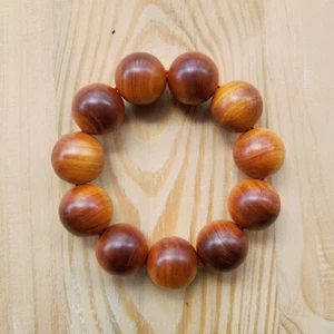 11 Cuentas Rajá Kayu Indonesia Pulsera Roja Agathis 22 MM Rey de la Madera #A05 - Imagen 1 de 6