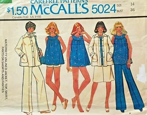 1970's VTG McCall's Maternity Jacket,Top,Skirt,Pants Pattern 5024 Size 14 UNCUT - Picture 1 of 2