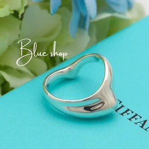 Tiffany & Co. Elsa Peretti Curve Open Heart Ring Size 4.5 Sterling Silver 925 - Picture 1 of 10