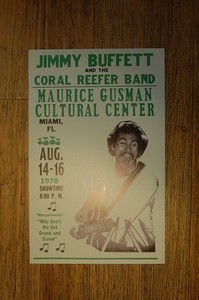 Jimmy Buffett 1978 Tour Poster Miami Maurice Gusman Cultural Center