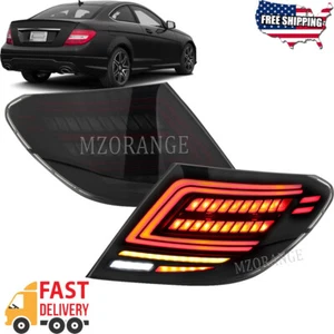 For Mercedes Benz W204 2007-2012 2013 2014 LED Tail Lights Brake Dynamic Signal - Picture 1 of 14