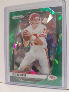 2024 Panini Prizm Football Green Cracked Ice Joe Montana #147 - Bild 1 von 2