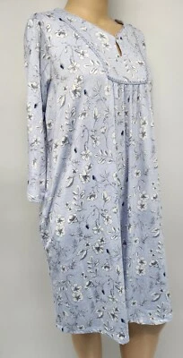Nuevo con etiquetas Camisón Croft & Barrow Manga 3/4 Azul Floral Poliéster Tejido Foto 1 de 4