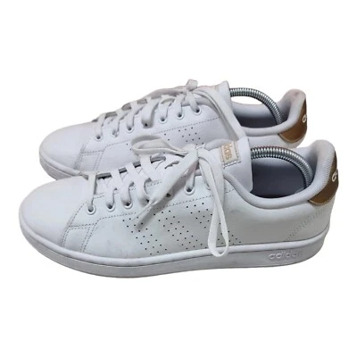 Adidas Advantage Cloudfoam Mujer Zapatos Cuero Blanco 10.5 EE. UU., 9 UK, 43 1/3 EUR Foto 1 de 4