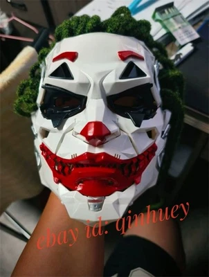 Cyberpunk Joker Cosplay Mask Full Face Headwear W/dreadlocks Halloween Prop - Image 1 of 4