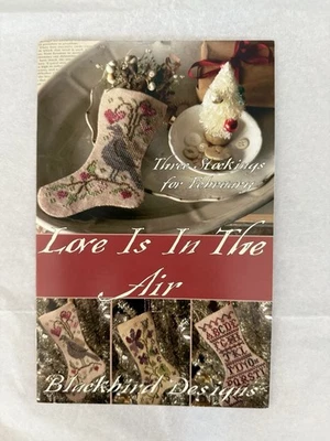 Blackbird Designs LOVE IS IN THE AIR Three Stockings For February Cross Stitch - Image 1 of 4