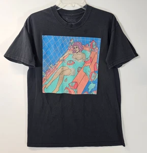Spencers Bathtub Girl TV Graphic T-Shirt Size L Surreal Vaporwave Art Tee - Picture 1 of 5