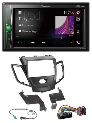 Pioneer 2DIN MP3 DAB USB Bluetooth Autoradio für Ford Fiesta 10-17 schwarz - Bild 1 von 4