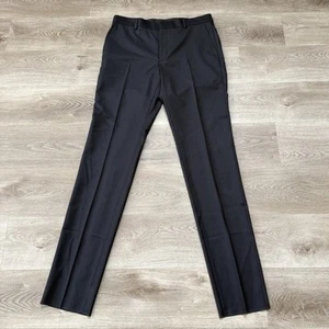Pantalones de vestir Cartier Uniformes STAFF para hombre 34x37 azul marino lana pantalones rectos - Imagen 1 de 10