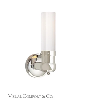 Luz de baño individual Visual Comfort Thomas O’Brien, Graydon, TOB 2187PN-WG - níquel Foto 1 de 4